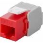 Wentronic Goobay CAT 6a KeyStone RJ45 ligzda, neekranēta, 500MHz, sarkana-balta (90689)