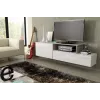 Cama TV skapis SIGMA 3 180 balts/balts glancēts + sonomas ozols
