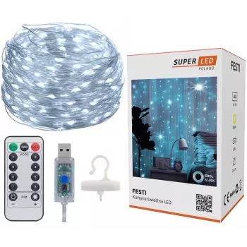 LED aizkars Extralink KURTYNA LED 3x3 ar tālvadību (modelis EX.73172)