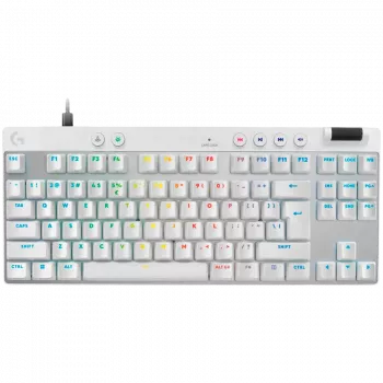 Logitech G PRO X TKL RAPID spēļu tastatūra - balta - US INT'L - USB - EMEA28i-935 - lineārie slēdži