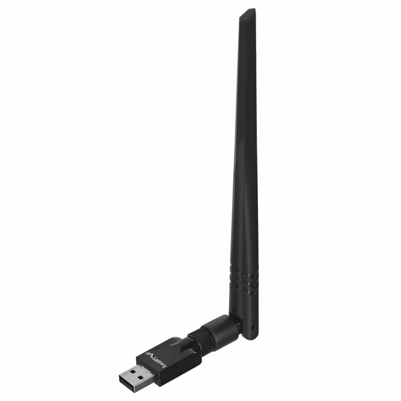 USB Wi‑Fi Adapter LANBERG NC-0300-WIE, USB 2.0, Divas ārējās antenas 5 dBi, WLAN 300 Mbps, Ethernet/WLAN, Melns