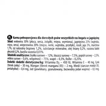 Slapjā suņu barība Dolina Noteci Premium Rich in jēra gaļa 400 g