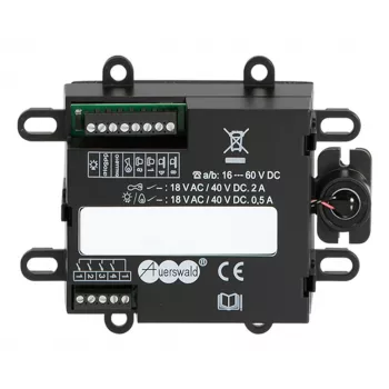 Iekštelpu video domofona iekārta Auerswald TFS-Universal plus 2 — Melna, IP20, Plastmasa, Līdzstrāvas barošana (16–60 V), 109×29×84 mm