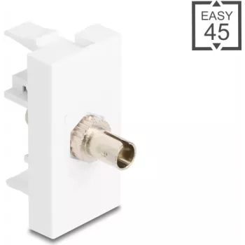 Šķiedru optikas adapteris DELOCK 90915 ST Simplex BU uz ST Simplex Balts