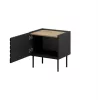 Naktsgaldiņš Cama ONDA 50x40x54 cm melns MDF/skaidu plātne komplektā 2 gab.