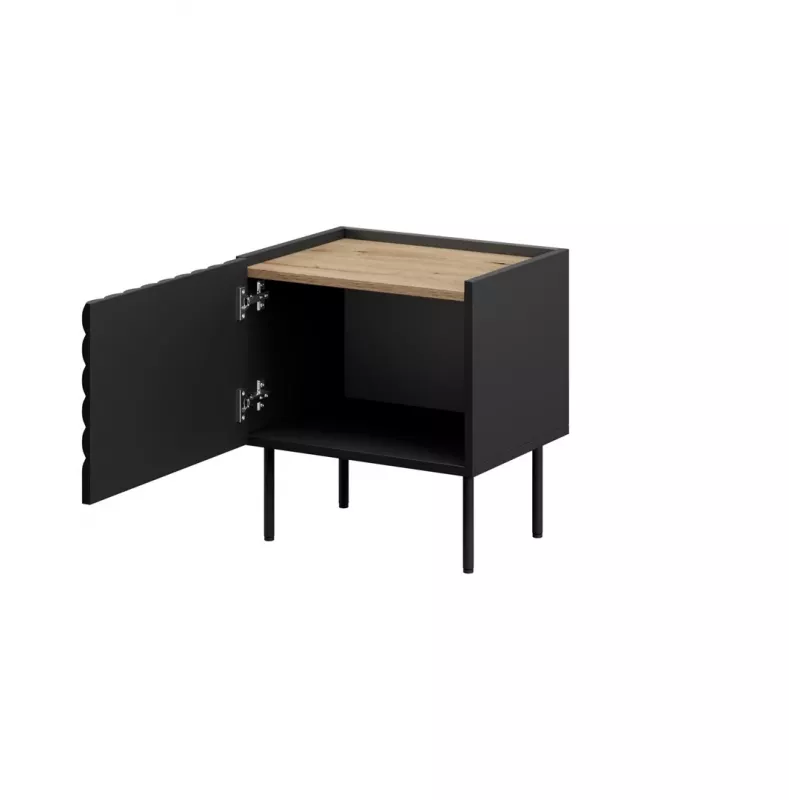 Naktsgaldiņš Cama ONDA 50x40x54 cm melns MDF/skaidu plātne komplektā 2 gab.