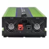 Qoltec Monolith sprieguma pārveidotājs | Akumulatora lādētājs | UPS | 2000W | 4000W | 12V uz 230V | Tīrs sinusoidāls | LCD melns-zaļš