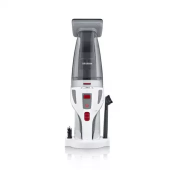 Severin HV 7146 bezvadu slotiņsūcējs/slapjās un sausās tīrīšanas slotiņa, 120 W, pelēks/sarkans/balts, 2.2 Ah