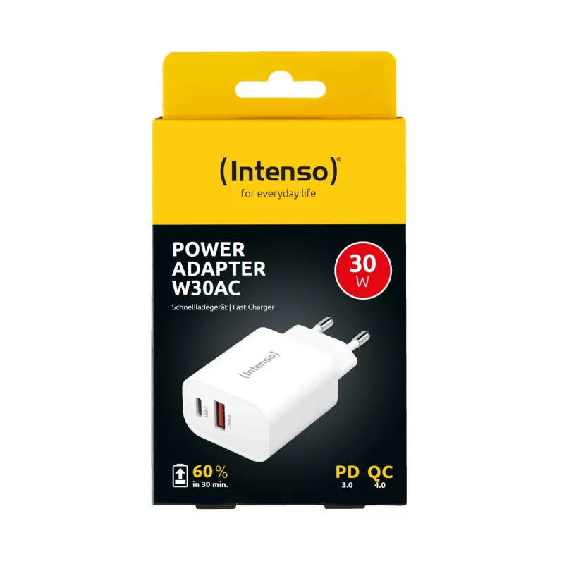 Iekštelpu lādētājs Intenso POWER ADAPTER USB-A/USB-C 7803012 Ātrā uzlāde 20V