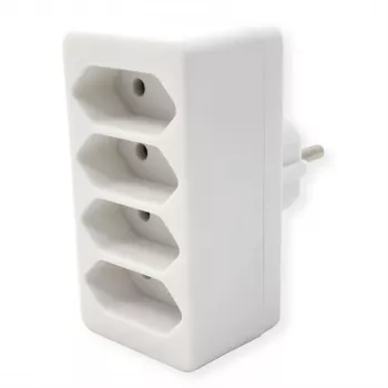 Pagraipu sloksne Bachmann 921.273 – 4× Euro kontaktligzdas, balts PVC