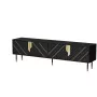 TV skapis Cama Mele 4D MOUNTAIN 2040×400×550 mm melns + zelts skaidu plātnes virsma