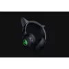 Razer Kraken Kitty V2 BT bezvadu spēļu austiņas ar mikrofonu, Bluetooth 5.2, apliekamās, trokšņu slāpēšana, Chroma RGB, 20–20 000 Hz, melnas