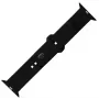Silicone siksniņu komplekts FIXED FIXSST2-434-BK Apple Watch 42/44/45mm — melns fiksēts sporta dizains