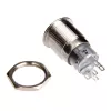 DimasTech PD024 sudraba datora korpusa poga ar LED gredzenu