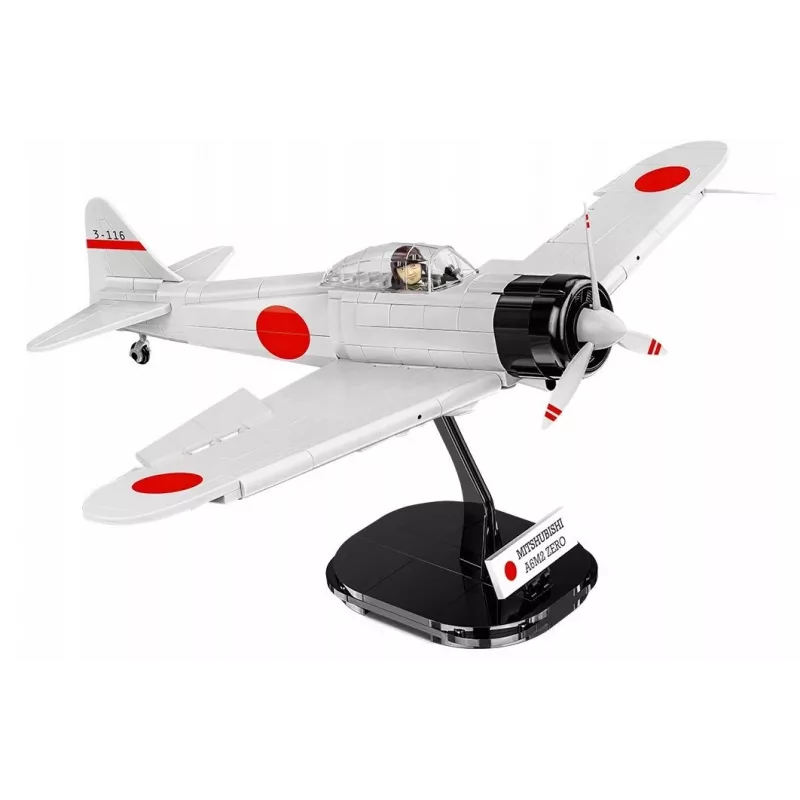 Būvkomplekts Cobi Mitsubishi A6M2 “Zero-Sen” — 347 detaļas, ieteicams no 7 gadu vecuma