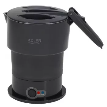 Elektriskā tējkanna Adler AD 1377G, 0,6 L, 600 W, pelēka, plastmasa/silikons/nerūsējošais tērauds