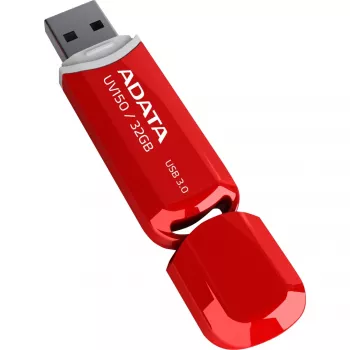 USB zibatmiņa ADATA DashDrive UV150 32GB, USB Type-A 3.2 Gen 1, sarkana, ar vāciņu