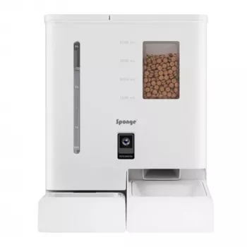 Automātiskais mājdzīvnieku barotājs Sponge SPONGE Pet Feeder Smart DUAL — divu trauku viedais barotājs