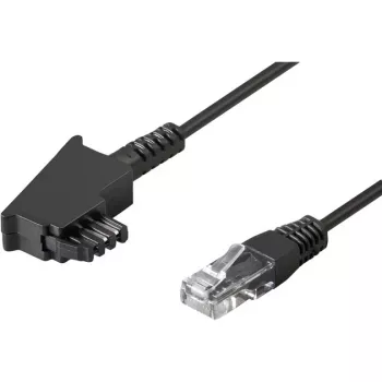 Wentronic Goobay telefona kabelis - TAE-F (vīrišķais) - RJ-45 (vīrišķais) - 15m - Melns (51236)