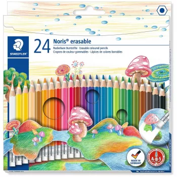 Dzēšamie krāsainie zīmuļi Staedtler Noris 144 50 Multicolour 24 gab.