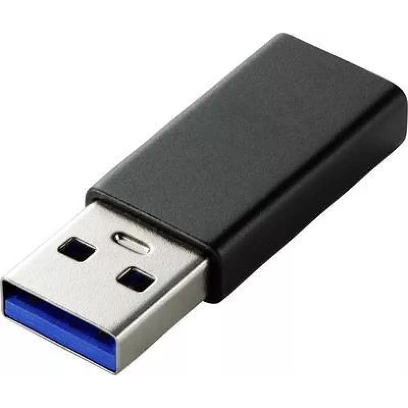 Renkforce RF-4472306 Kabeļa interfeisa/dzimuma adapteris USB Type A uz USB Type C Melns (RF-4472306)