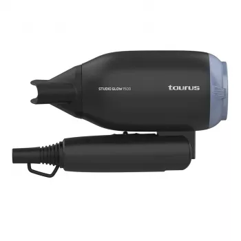 Fēns Taurus Studio Glow 1500 — 1400 W, 3 siltuma līmeņi, 2 ātrumi, salokāms, piekarams, melns