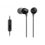 Sony MDR-EX15AP, Vadu austiņas, 8 – 22000 Hz, Zvani/Mūzika, 3 g, Melnas