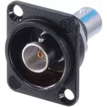 Neutrik NBB75DFIB-P BNC savienotājs - Melns - Nerūsējošais tērauds - Misija - POM - PTFE - Cinks - 1,5 V - 3 mΩ
