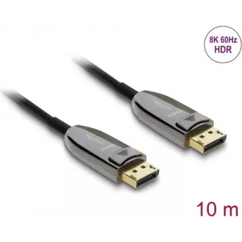 DELOCK aktīvais optiskais kabelis DisplayPort 2.1 8K 60 Hz 40 Gbps 10 m