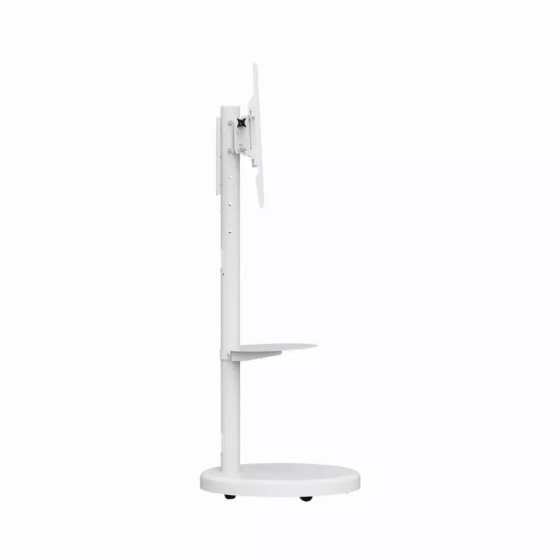 Grīdas TV statīvs GEMBIRD TVS-86TR-01-W 37–86 collu televizoriem, balts, grozāms un slīpējams, VESA 200x200–600x400, max slodze 50 kg