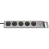 Brennenstuhl 1153340115 Pagarinātājs Super-Solid Line 5-vietīgs 2.5 m H05VV-F 3G1,5, Sudrabs