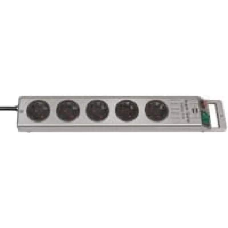 Brennenstuhl 1153340115 Pagarinātājs Super-Solid Line 5-vietīgs 2.5 m H05VV-F 3G1,5, Sudrabs