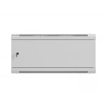 Pie sienas montējams 19 collu instalācijas skapis LANBERG WF01-6404-00S 4U 600×450 mm, pelēks