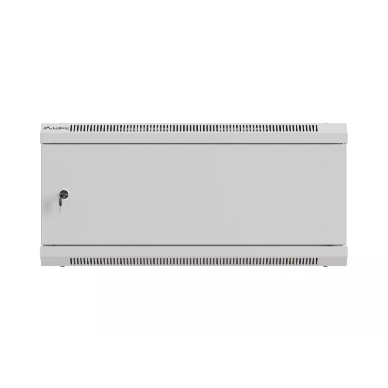 Pie sienas montējams 19 collu instalācijas skapis LANBERG WF01-6404-00S 4U 600×450 mm, pelēks