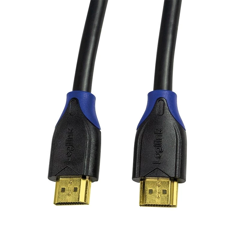 LogiLink CH0062 High Speed HDMI 2.0 vads ar Ethernet, 4K/60Hz Ultra HD, 3D, zeltīti kontakti, 2 m, melns