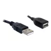 USB 2.0 pagarinātājkabelis DeLOCK 82457 0,15m Melns