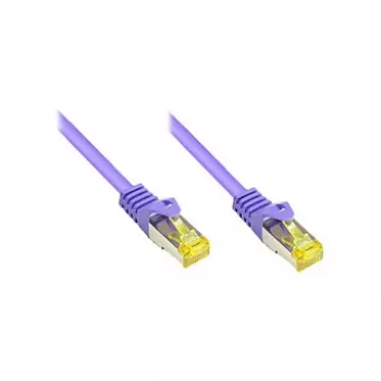 RJ45 Patch Kabelis ar Cat.7 neapstrādātu kabeli un fiksatora aizsardzību (RNS®), S/FTP, PiMF, bezhalogēna, 600MHz, OFC, Violeta, 1m, Good Connections® (8070R-010V)