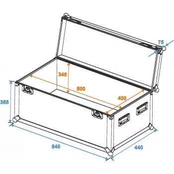 ROADINGER Universālais Profi korpuss 80x40x40cm (30126905)