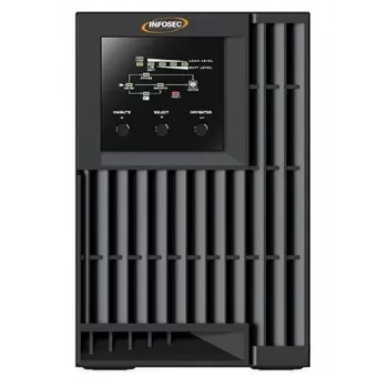 Infosec E4 Value 1000 nepārtrauktās barošanas avots (UPS) Dubultās pārveidošanas (Online) 1 kVA 3 AC kontaktligzdas