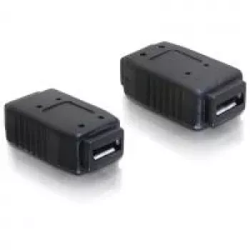 Adapter USB micro-A+B sievišķais uz USB micro-A+B sievišķais DeLOCK 65034 Melns