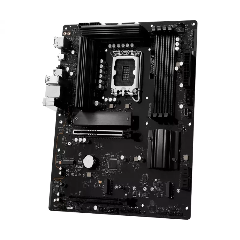 Mātesplate ASRock B860 Pro-A — Intel B860 ATX, LGA 1851, DDR5, 4x DIMM, 256 GB, 2.5Gb LAN, 1x M.2, 4x SATA III
