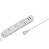 Viedā pagarinātāja Denver SHP-300U 3× Type E kontaktligzdas 4× USB-A Balta