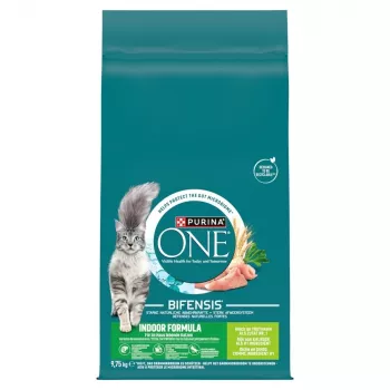 Sausā kaķu barība Purina Nestlé PURINA ONE Indoor Formula Tītars 9,75 kg, pieaugušiem iekštelpu kaķiem, 36% olbaltumvielas, 13% tauki