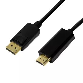 LogiLink CV0126 Video kabeļa adapteris 1 m DisplayPort–HDMI Type A (melns)