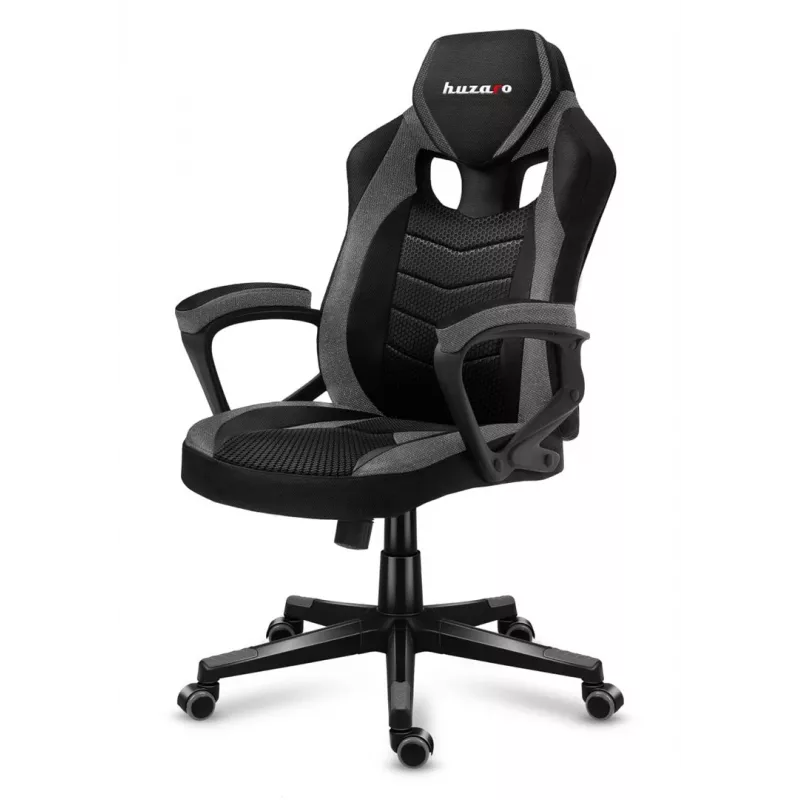 Huzaro FORCE 2.5 GREY MESH Gaming krēsls ar sieta sēdekli Pelēks, Melns