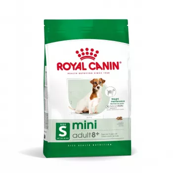 Sausā barība suņiem Royal Canin Mini Adult 8+ Senior ar putnu gaļu, rīsiem un dārzeņiem, 8 kg, mazām šķirnēm (5–10 kg)