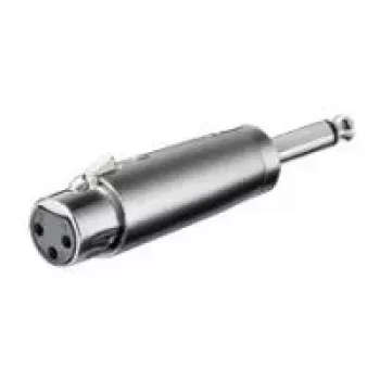 Wentronic Goobay XLR-Adapter - XLR-Ligzda (3-Pin) > 6,35 mm Spraudnis (2-Pin, Mono) (27451)