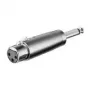 Wentronic Goobay XLR-Adapter - XLR-Ligzda (3-Pin) > 6,35 mm Spraudnis (2-Pin, Mono) (27451)