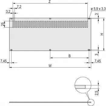 SCHROFF aizmugurējais panelis 4U 84HP perforēts - Rack piederums (30849030)