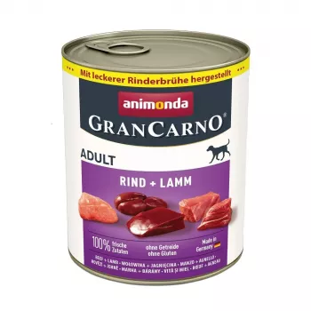 Suņu konservēta barība Animonda GranCarno Original Liellopu gaļa un Jēra gaļa Pieaugušiem 800 g, bezgraudu, skārdenē